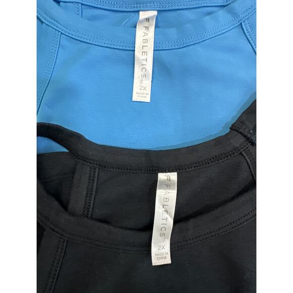 Fabletics Live-In High Neck Tank Dress Lot of 2 Sleeveless Midi Sz 2X Activewear - Picture 7 of 9